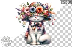 Floral Crown Cat Sublimation Clipart Bundle Product Image 3