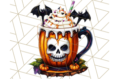 Bright Halloween Dinosaur PNG Clipart with Holiday Elements Product Image 3