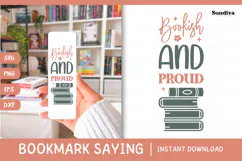 Bookmark Saying SVG | Funny Book Lovers - Bookish & Proud Product Image 1