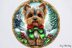 Christmas Yorkshire Terriers Clipart PNG Product Image 1