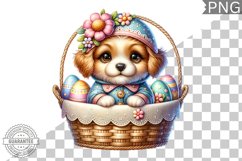 Easter Dog Sublimation - Easter Clipart PNG Design Product Image 1