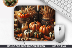 Pumpkins Mouse Pad, Halloween Mouse Pad PNG Design Product Image 1