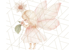 Pastel Pink Fairy Garden Clipart, Enchanted Cottagecore Png Product Image 3