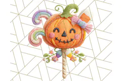Kawaii Halloween Clipart Cute Kids and Candy Elements Png Product Image 3