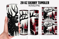 Christmas Deer Tumbler Sublimation ,20 oz Tumbler Wrap Product Image 1