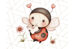 Cute Ladybug Clipart PNG, Pastel Whimsical Bug Illustrations Product Image 3