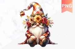 Floral Gnome Sublimation - Clipart PNG Bundle Product Image 3