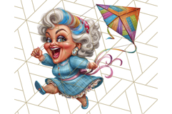 Wild Grandma Clipart PNGs, Funny Quirky Old Ladies Product Image 3