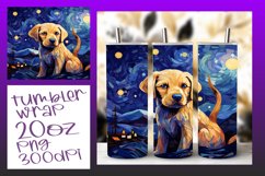 Dog Painting Tumbler Wrap - Colorful 20oz Design Product Image 1