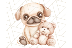 Pug Clipart PNG, Cute Dog Art, Funny Puppy Illustration Png Product Image 3