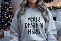 Ash Gildan 18500 Sweatshirt Mockup, Unisex mockups Product Image 1