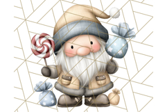 Watercolor Winter Gnome Clipart, Cute Gnome Christmas PNG Product Image 3
