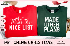 Matching Christmas Quote SVG | Nice List - Other Plans Product Image 1