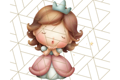 Princess Clipart PNG, Cute Royal Girl Clip Art Product Image 3