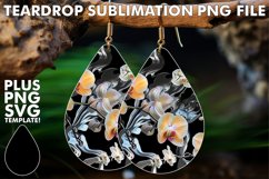 Artistic Teardrop Earrings for Sublimation Crafting Product Image 1