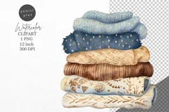 Christmas clipart, Sweater clipart, Blue Christmas Product Image 1