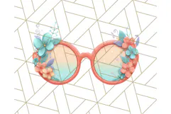 Coral and Aqua Summer Clipart PNG Pastel Tropical Icons Product Image 3