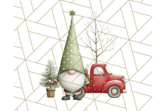 Vintage Truck Christmas Gnomes Clipart PNG, Cute Gnome Png Product Image 3