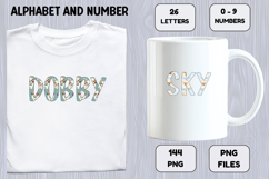 Cute Puppies Alphabet PNG, Watercolor Letters &amp; Numbers Product Image 7