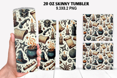 Skinny Tumbler 20oz Wrap Design,Halloween Tumbler PNG Design Product Image 1