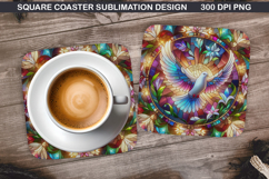 Dove Coaster Sublimation, Easter Coaster PNG Design Product Image 1