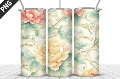 Flowers Tumbler Wrap | Sublimation Design | Tumbler PNG Product Image 1