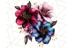 Gothic Floral PNG, Dark Aesthetic Flowers Clipart Print Product Image 3