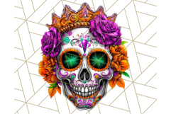 Bright Sugar Skull PNG Clipart, Halloween Colorful Skull Png Product Image 3