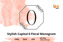 Stylish Capital Floral Monogram Product Image 1