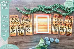 Mother's day Photo Frame I MOM Photo stand Laser cut svg Product Image 2
