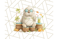 Tropical Fruit Party Animals PNG Clipart, Cute Summer Animal Product Image 3