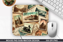 Vintage Mouse Pad Sublimation PNG Design - Mouse Pad PNG Product Image 1