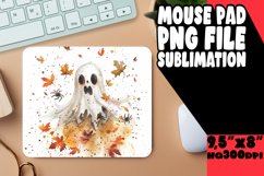 Watercolor Zombie Mouse Pad Design Halloween PNG Product Image 1