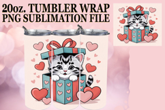 LUMINOUS DREAMS 20oz TUMBLER WRAP, Cat Valentin's Day Product Image 1