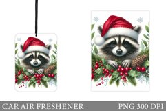 Cute Raccoon Car Air Freshener. Christmas Car Air Freshener Product Image 1