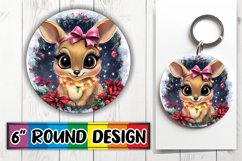 Stylish Circle Design for Keychains , Holiday Animals Product Image 1