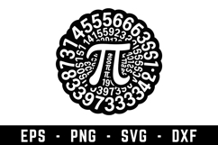 Pi Svg Design|Pi Mathematics SVG Cut files | Cricut Product Image 1
