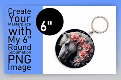Stylish Circle Design for Keychains , Horse Product Image 1