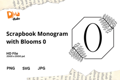 Scrapbook Monogram with Blooms Product Image 1