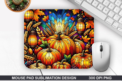 Pumpkin Mouse Pad Sublimation, Halloween Mouse Pad PNG Product Image 1