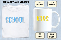 Back to School Alphabet png, letters doodle, school clipart Product Image 7