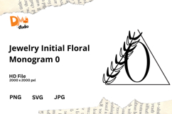 Jewelry Initial Floral Monogram Product Image 1