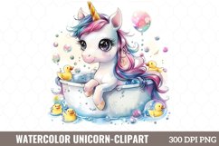 Watercolor Unicorn Clipart, Watercolor Clipart Product Image 1
