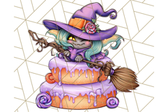 Whimsical Halloween Cake Clipart PNG, Spooky Desserts Product Image 3