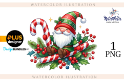 Watercolor Christmas gnomes, Christmas Gnomes Product Image 1