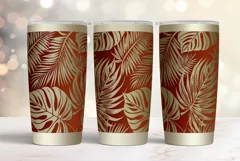 20oz Tumbler laser svg wrap|Monstera Tropic Palm Leaves Product Image 5