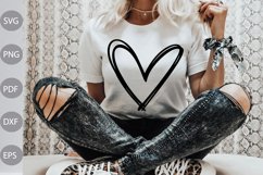Retro Heart SVG Cut Files / Retro Girl Tshirt Design Product Image 1