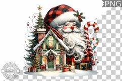 Christmas Santa Sublimation - Clipart PNG Design Product Image 1