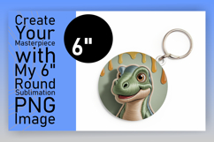 Colorful Circle Design Car Coaster , Cute Dino Product Image 1