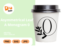 Asymmetrical Leaf Monogram Product Image 1